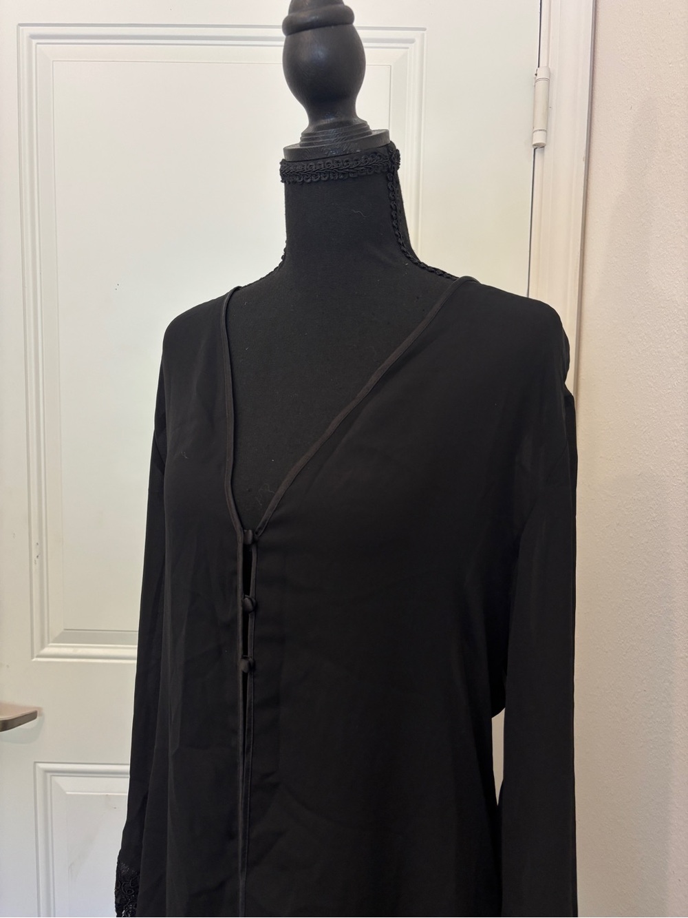 Vintage Black Victorias Secret House Coat